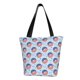 thumbnail image 1 of Fotbe Donut with the USA Fag Bolsa de Playa con Estampado, Bolsa de Hombro, Bolsa de Mano Espaciosa, Bolsa de Viaje Ligera, Bolsa de Compras Versátil, 1 of 6