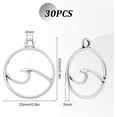 thumbnail image 5 of Wave Charms Waves Charm Bulk Ocean Sea Surfer Charm Flat Round Hollow Openwork Double Sided Charms, 5 of 5