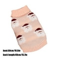 thumbnail image 3 of Christmas Dog Sweater, Pet Christmas Clothes, Knitted Santa Claus Holiday Winter Sweater for Small Dogs, Pink Polyester Cozy Festive Attire, 3 of 6