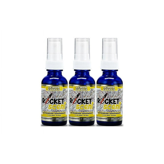 3-Pack Rocket Scent Lemon Citrus Concentrated Air Freshener