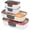 Variety Pack, variant on Progressive International Prepworks Mini Deli Air Tight Silicone Sealed Food Storage Container with Clear Dry Erase Compatible Lid, 5.75 Inches Long