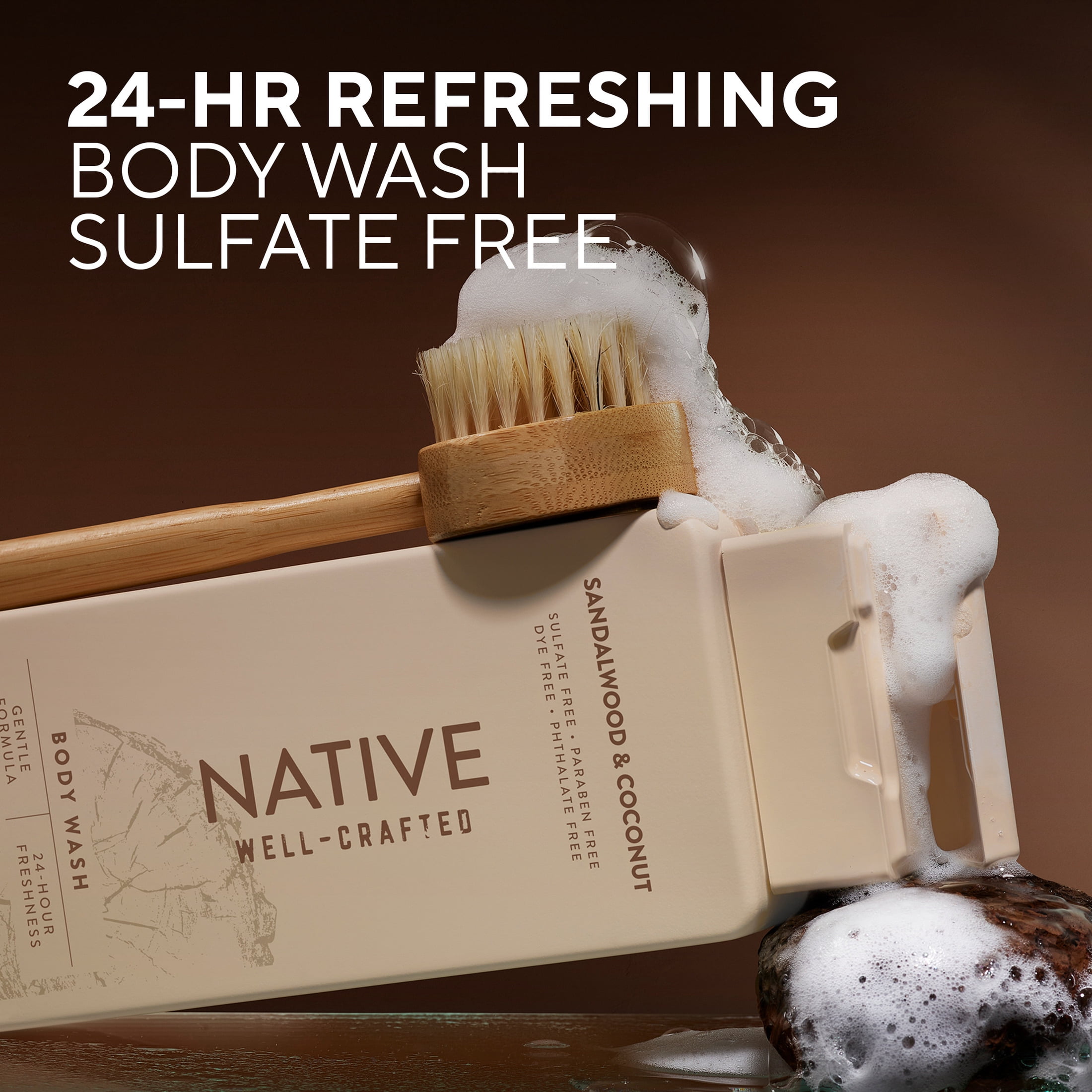 Native Body Wash for men, Limited Edition Sandalwood & Coconut, 18 fl oz