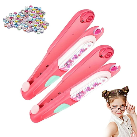 Cling Bling for Girls Hair, Bling Hair Jewels for Girls Toys, Hairs Gem Stamper Kit, Reusable Shining Diamonds Hair Bead Jewelry Crafts Styling Head Stuff for Girl (2PCS)