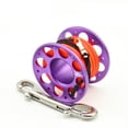 thumbnail image 2 of Keep Diving Spool Reel Portable Solid Color Polyester Rope Reels Freediving Fishing Underwater Accessories with Double End Hook Purple 15m, 2 of 8