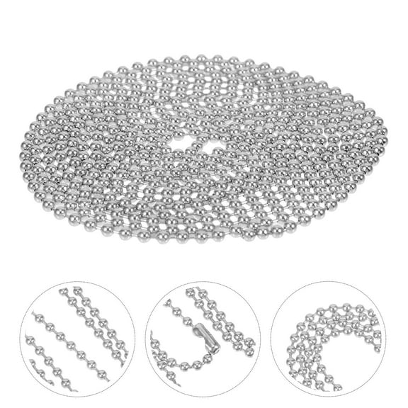 SEWCHICS Stainless Steel Bead Chain for Keychain and Jewelry Making, 1 Set, Craft Supplies