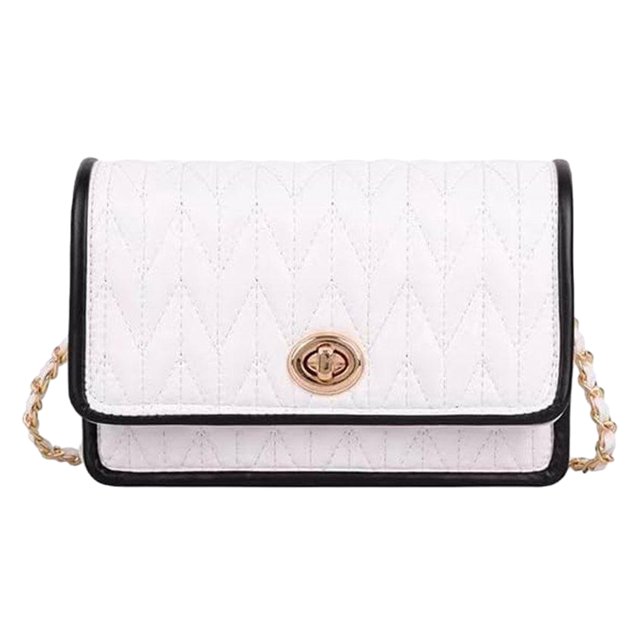 Qarigey Bolso de hombro grande, ligero e impermeable, de PU, moderno y espacioso, elegante Bolsas de mensajero y de hombro Blanco