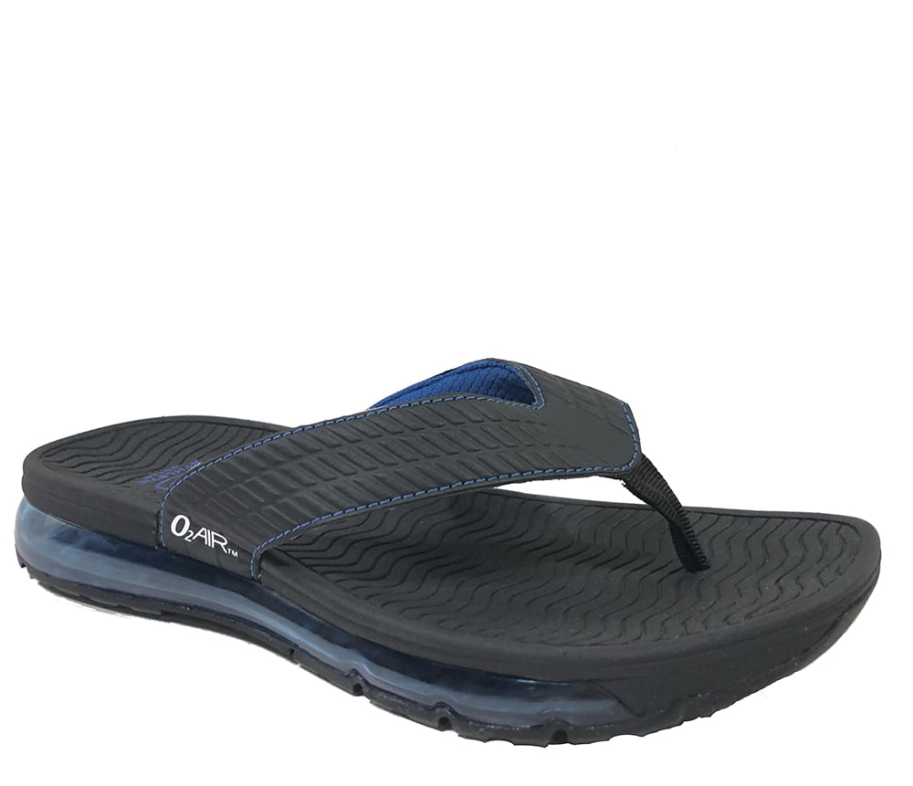 NEW MEN'S ATHLETIC WORKS O2Air RED GRAY FLIP FLOP THONG SANDALS SZ 10 