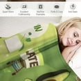 thumbnail image 3 of ARISTURING  Cute Avocado Throw Blanket, Plush Sherpa Blanket Throws for Couch Bed Sofa Travel, Adult Size Funny Birthday Food Blankets for Girls Teens Blankets, 3 of 6