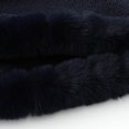 thumbnail image 6 of UTSJKR Women Knit Poncho Cape Open Front Faux Fur Trim Edge Loose Batwing Sleeve Shawl Wrap Coat for Autumn Winter Navy, 6 of 8