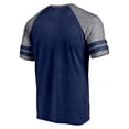 thumbnail image 3 of Men's Fanatics Heather Navy Boston Red Sox Utility Two-Stripe Raglan Tri-Blend T-Shirt, 3 of 3