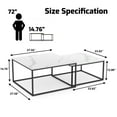 thumbnail image 2 of Chnnmbrn Storage Wood and Metal Coffee Table, White, 2 of 6