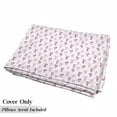 thumbnail image 5 of Botanical Floor Pillow Lounger Cover, Flower Bouquets Silhouette Swirly Blooms Gardening Meadow Petals, Nap Mat Printed Fabric Case for 5 Pillows, 88" x 27", Dark Magenta and Pale Pink, by Ambesonne, 5 of 5