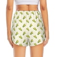 thumbnail image 2 of Lsque Corn Printed Women's Running Shorts with Liner Pockets,Elastic Quick Dry Workout Athletic Gym Yoga Shorts,Womens High Waist Shorts-Small, 2 of 9