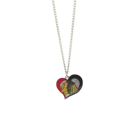 NHL Hockey Swirl Heart Necklace Pick Your Team (Best Jewelry In The Los Angeles Jewelry District)