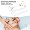 thumbnail image 4 of Rouleau de Jadestone, Améliore la Circulation Outil Facial Gua Sha 3 Pcs Rouleau Double Extrémité avec Outil de Raclage en Forme de L pour Usage Domestique Vert, Blanc, 4 of 7