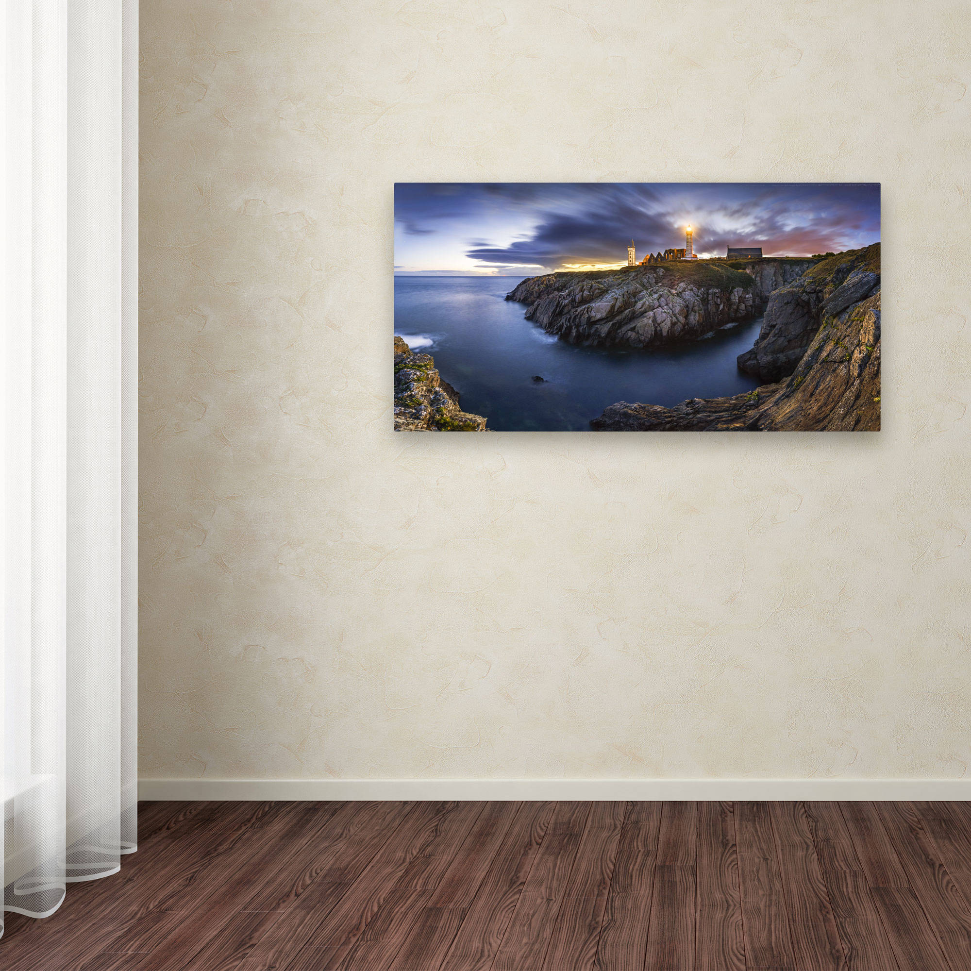 Trademark Fine Art "Blue Hour in Saint Mathieu" Canvas Art by Mathieu Rivrin