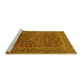 thumbnail image 2 of Ahgly Company Machine Washable Indoor Rectangle Persian Yellow Traditional Area Rugs, 5' x 7', 2 of 4