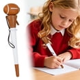 thumbnail image 2 of FootBall Sports Theme Gel Pen 0.5mm Fine Point Fun Novelty Stress Relief Writing Ballpoint Pens for Office Desk Decor FootBall Lovers Gift Ideas,Brown,1-Piece, 2 of 5