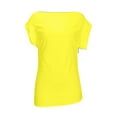 thumbnail image 5 of Pincandy Women's Casual Round Neck Puff Short-sleeved Solid Short T-shirt Zipper Shirt Short Sleeve Crew Neck Summer Soft Long TshirtsTee Tops Blouse,Yellow,M, 5 of 7