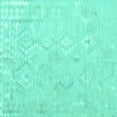 thumbnail image 1 of Ahgly Company Indoor Square Solid Turquoise Blue Modern Area Rugs, 7' Square, 1 of 4