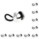 thumbnail image 3 of Guardurnaity Hair Bands Alta elasticidad Estilo simple Elástico Ajustable Decorativo Cola de caballo Anillo Plata sin costuras Type1 NO1 Guardurnaity CBP234350, 3 of 6