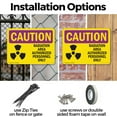 thumbnail image 3 of (2 Pack) Authorized Personnel Only OSHA Caution Radiation Sign 18 Inch X 12 Inch Plastic Sign, Weather Resistant, UV Protected for Workplace, Business, and Construction Site, Made in, 3 of 8