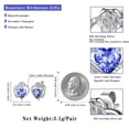 thumbnail image 6 of Beautlace 925 Sterling Silver Rose Heart Birthstone Earrings,December Birthstone Rose Flower Heart Earrings Studs Jewelry Gifts for Women, 6 of 12