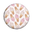 thumbnail image 3 of Rv Spare Tire Cover 14 inch - Pink White Ice Cream Print Tire Covers for Trailers, Adjustable Camper Spare Tire Cover, 3 of 7