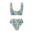 thumbnail image 6 of Rocae Flower and Sail Boat for Bikini Set for Women Two Piece Sexy High Swimsuits Split Crossover Bikini, 6 of 9