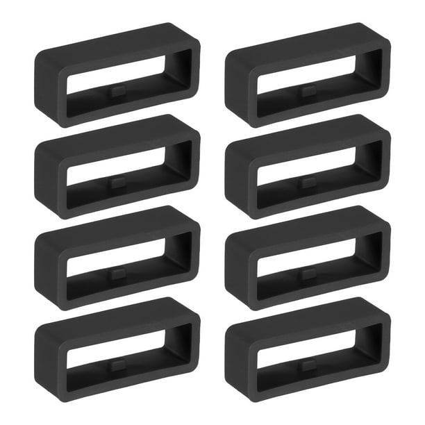 Soporte para Banda de Reloj Uxcell, Reemplazo Universal de Banda de Silicona para Reloj, Partes de Sujeción de Correa para Reloj Deportivo Negro de 22 mm