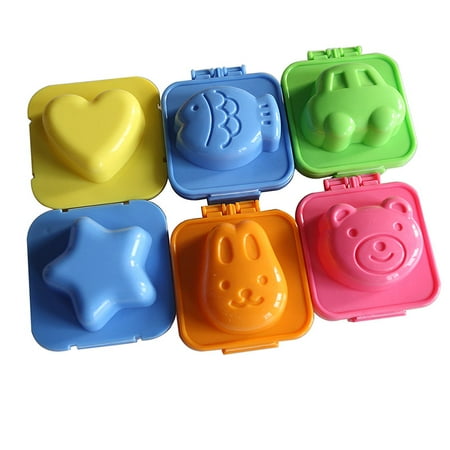 

6 Pcs Boiled Egg Sushi Rice Mold Mould Bento Maker Sandwich Cutter Home Decor AL