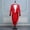 Red Dress Tuxedo Suit Performance Clothes Magician Stage Performance Clothes Four-piece Suit, variant on SMihono Men's Trendy Dress Tuxedo Suit Performance Clothes Magician Stage Performance Clothes Four-piece Suit Lapel Collar Button Suit Coat Prom Wedding Long Sleeve Tuxedo Work Office Red 8