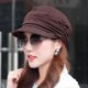 thumbnail image 4 of Fashion Pleated Dome Cap Ladies Cotton Painter Visor Hat 55-60cm(Red), 4 of 5