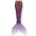 thumbnail image 2 of Girl Mermaid Tail with Monofin dark red 150, 2 of 5