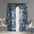 thumbnail image 7 of Madison Park Simone Printed Floral Voile Sheer Scarf in Navy, 42"x216", 7 of 7