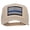 Khaki, variant on Thin Blue Line USA Flag Patched Mesh Cap - Black OSFM