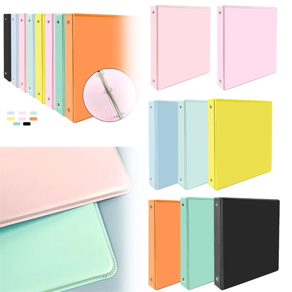 1 inch 3 Ring Binder,Plastic Journal Cover,Office File Binder,Reusable Planner Binder,Economy Round Ring,Clear View Cover,Capacity for Home,Office 1PC