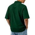 thumbnail image 4 of Men's Polo Shirts Short Sleeve with Pocket T-Shirts Buttons Casual Polo Moisture Wicking Golf Shirts Dark Green L, 4 of 7
