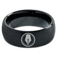 thumbnail image 2 of Tungsten Writing Writer Ink Fountain Pen Band Ring 8mm Men Women Comfort Fit Black Dome Brushed Polished, 2 of 4