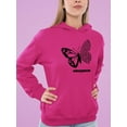 thumbnail image 2 of Butterfly W Leopard Print Hoodie Women -Image by Shutterstock, Female Large, 2 of 4