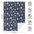 thumbnail image 5 of Princess and Carriage Blue Pattern Soft Sherpa Fleece Throw Blanket, Warm Cozy Plush Blanket for Sofa Bed Couch, All Season, 60"x80", 5 of 5