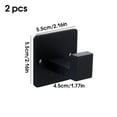 thumbnail image 2 of 2PCS  Wall Mounted Sticky Hook Self\-Adhesive Bathroom Punch\-Free Hook Space Aluminum Single Hook Black Gold Silver, 2 of 9