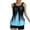 Blue2, variant on Fewfanhot Women's Two-Piece Print Tankini Top Ruffled Sleeveless Swimsuit Top with Straps and High Waist boyshorts Multi Colors