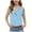 Light Blue, variant on DeHolifer Shirts for Girls V-Neck Button Solid Color Casual Loose Sleeveless Summer Lightweight Blouse Tops,9 Years