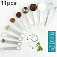 thumbnail image 1 of 11Pcs Measuring Spoons Accurate Scale Design 430 Stainless Steel Kitchen Cooking Scale Scoop, 1 of 8