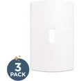 thumbnail image 2 of WWS-W42465K-PW-CP Soft Modern 1-Gang Concealed Mount Light Switch/Toggle Wall Plate, Pure White (3-Pack), 2 of 4