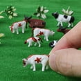thumbnail image 5 of Hiawbon Mini figuras coloridas de ganado simulado escala Ho 1:87 figuras de vaca de plástico realistas 20 piezas, 5 of 5