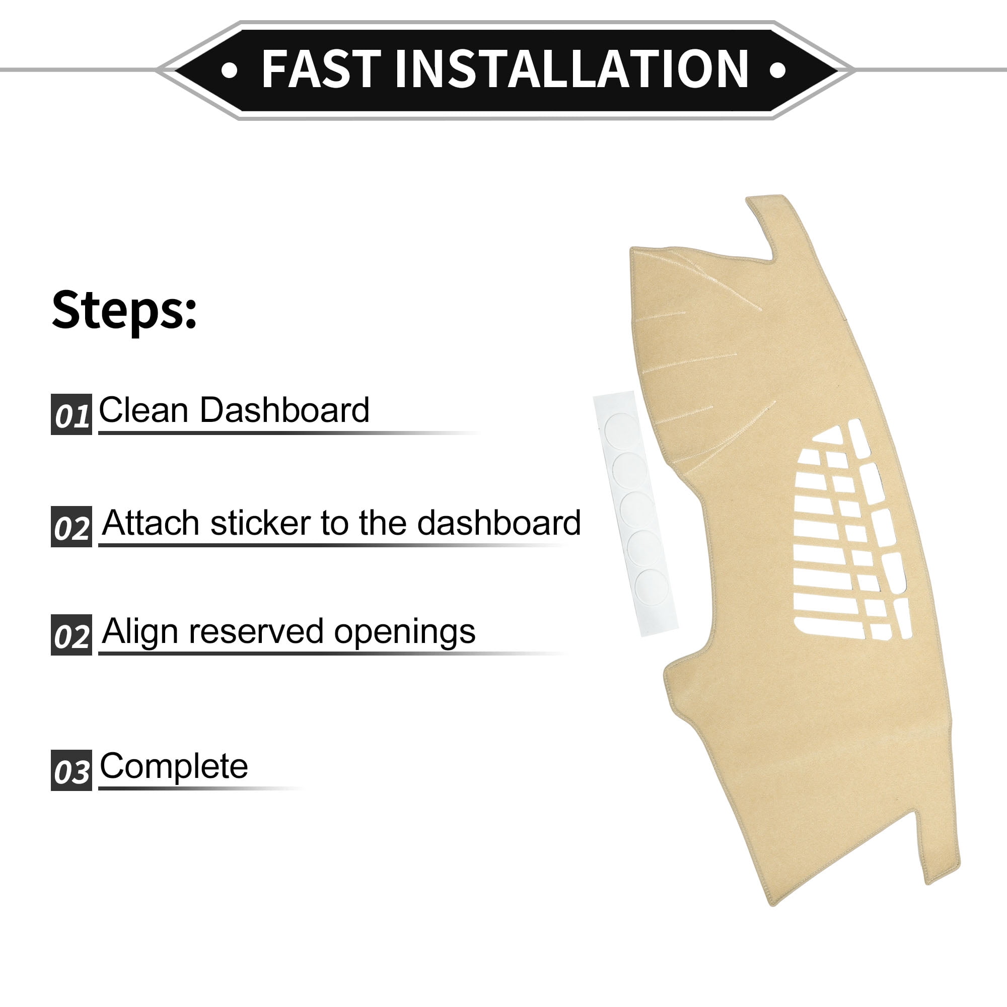 Dash Cover Compatible for AUDI Q5 2009-2017, Non-Slip Polyester Silicone Beige Center Console Dashboard Cover Mat Pad Carpet