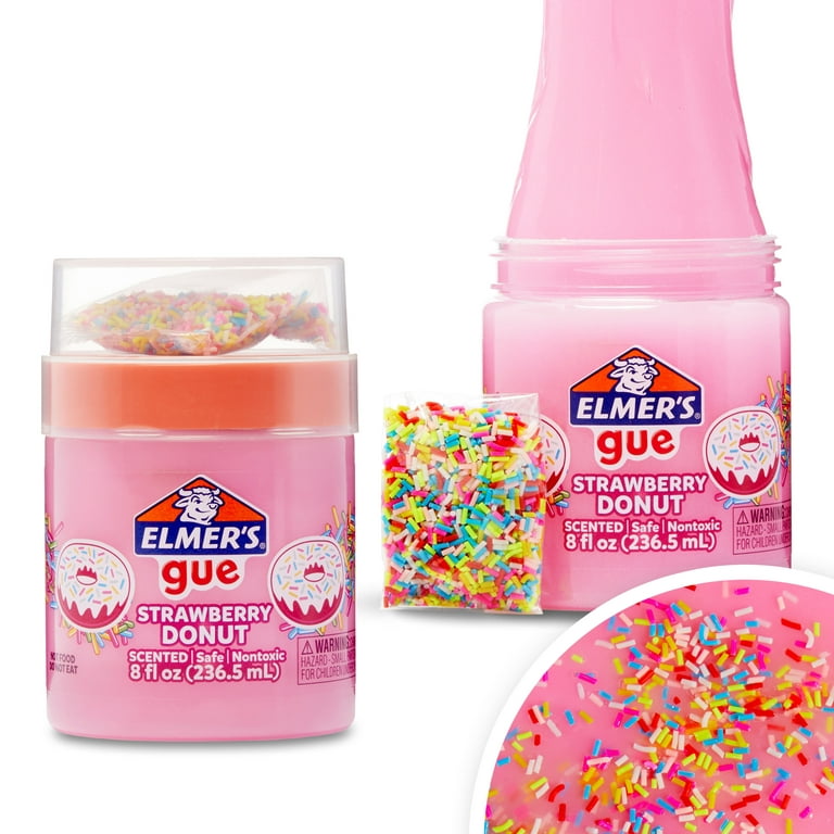 Elmer's GUE Premade, Donut Shop Variety Pack, Scented, Includes Fluffy,  Glossy Blue, Slime Add-Ins, 2 Count