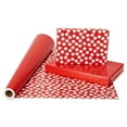 thumbnail image 4 of American Greetings Reversible Wrapping Paper Jumbo Roll, Solid Red and White Polka Dots (1 Roll, 175 Sq. ft.), 4 of 9